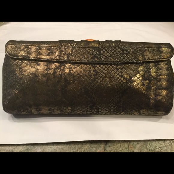 Lauren Merkin Gold Metallic Clutch